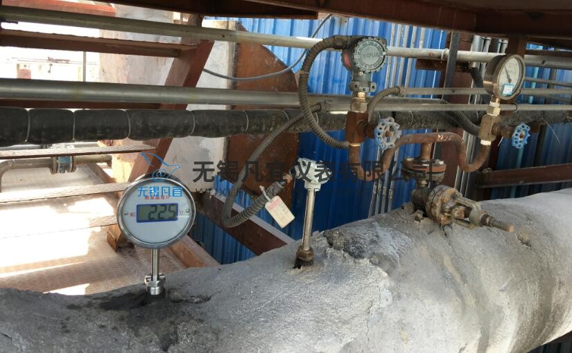 張家港天然氣鍋爐用雙金屬溫度計(jì)，熱電阻現(xiàn)場(chǎng)